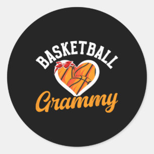 Pegatina Redonda Grammy Heart Grammy Sketll De Un Jugador De Esquem