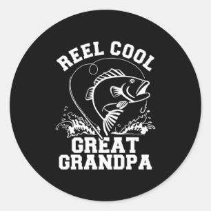 Pegatina Redonda Gran abuelo de Fisher Reel Guay