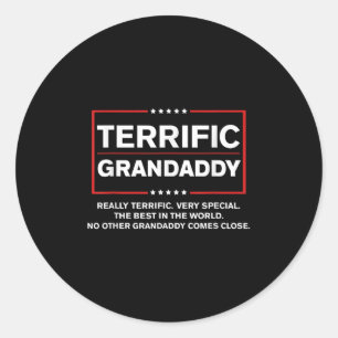 Pegatina Redonda Gran Abuelo - Funny Donald Trump 2020 Suppo