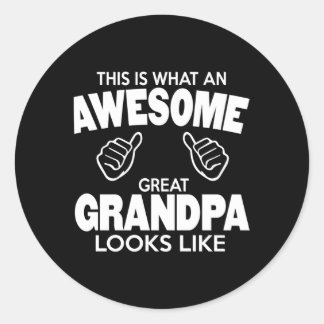 Pegatina Redonda Gran Abuelo Para Un Gran Abuelo