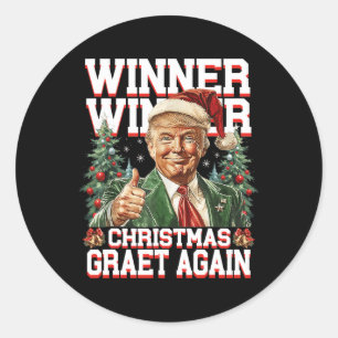Pegatina Redonda Gran Ag del ganador de Trump con humor