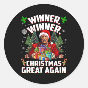 Pegatina Redonda Gran Ag del ganador de Trump con humor