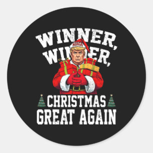 Pegatina Redonda Gran Ag del ganador de Trump con humor