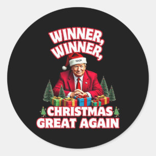 Pegatina Redonda Gran Ag del ganador de Trump con humor