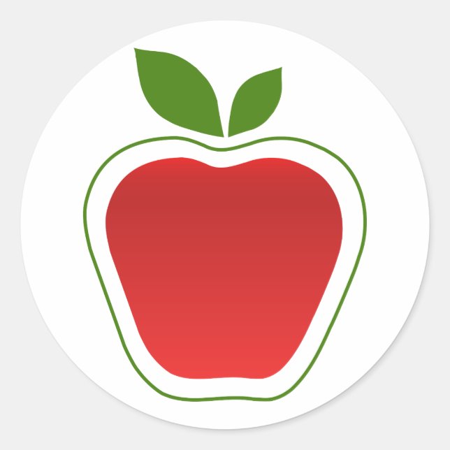 Pegatina Redonda Gran Apple (Anverso)