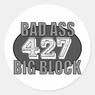 Pegatina Redonda gran bloque malo 427