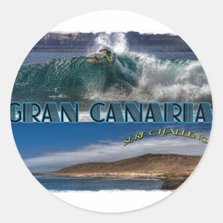 Pegatina Redonda Gran Canaria Surf Challenge