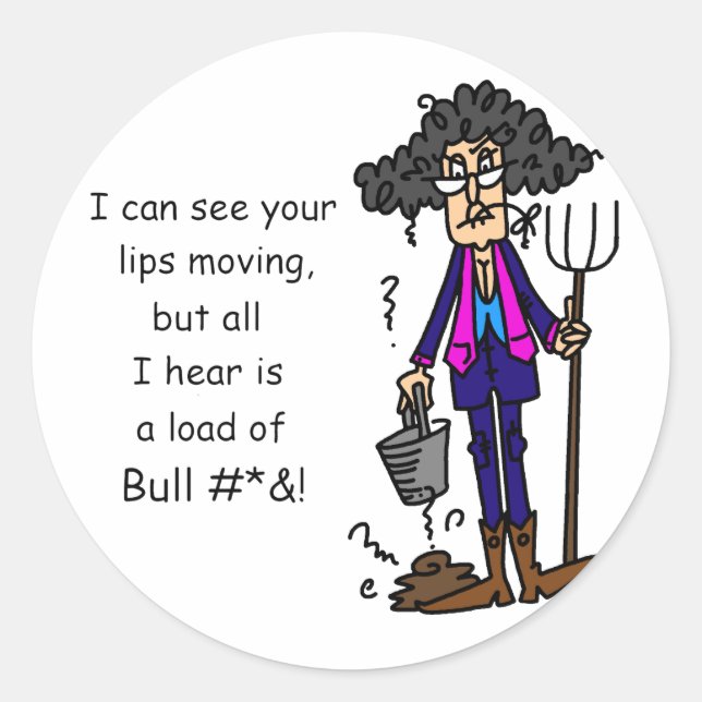 Pegatina Redonda Gran cantidad de BS (Anverso)