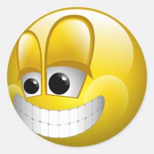 PEGATINA REDONDA GRAN CARA GRIN