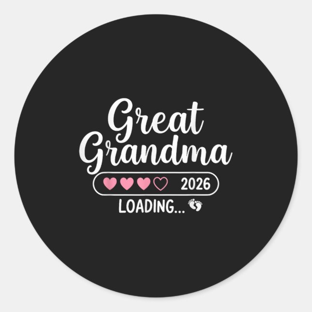 Pegatina Redonda Gran Carga de Abuela 2026 (Anverso)