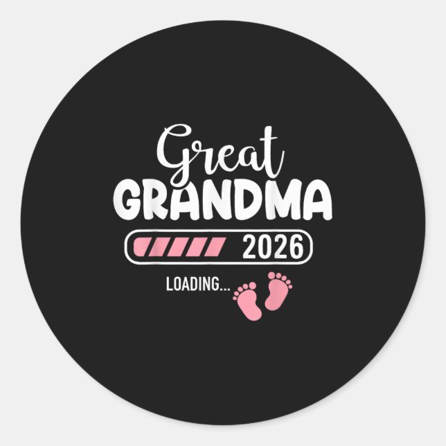 Pegatina Redonda Gran Carga de Abuela 2026 (Anverso)