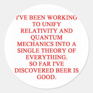 Pegatina Redonda gran chiste de física
