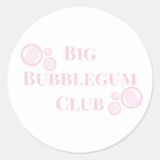 Pegatina Redonda "Gran Club de Chicle" Burbujas BFF Chiste Divertid