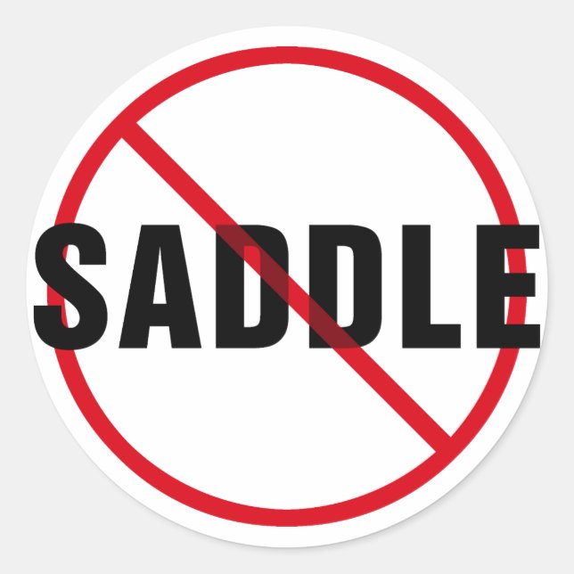 Pegatina Redonda Gran danés sin silla (Anverso)