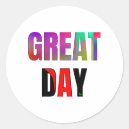 Pegatina Redonda Gran Día.