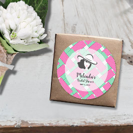 Pegatina Redonda Gran Gorra Derby Bridal Shower