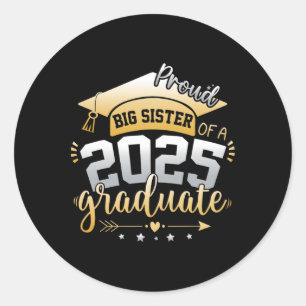Pegatina Redonda Gran Hermana Senior 2025 Orgullosa Hermana Cl 2025