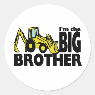 Pegatina Redonda Gran Hermano Backhoe
