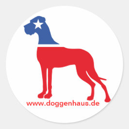 Pegatina Redonda Gran identidad de criador danés