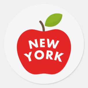 Pegatina Redonda Gran manzana, Nueva York