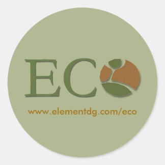 Pegatina Redonda gran mecedor ecológico - Personalizado