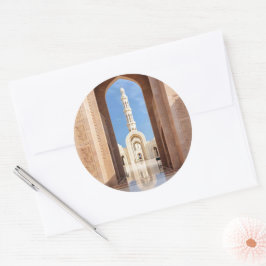 Pegatina Redonda Gran Mezquita del Sultán Qaboos