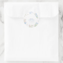 Gran Milenario Azul Rosa Floral Lazo Navidad