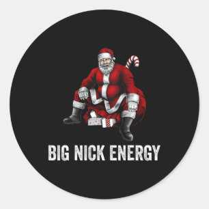 Pegatina Redonda Gran Nick Energy Fun Santa Navidades 3