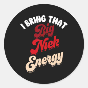 Pegatina Redonda Gran Nick Energy Santa Xmas Navidades divertidos S