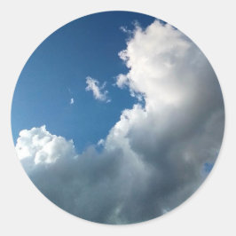 Pegatina Redonda Gran nube curvada
