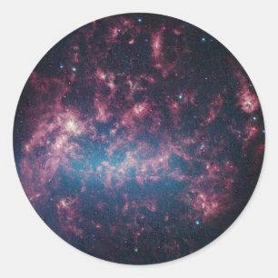 Pegatina Redonda Gran nube magelánica - Galaxia y estrellas