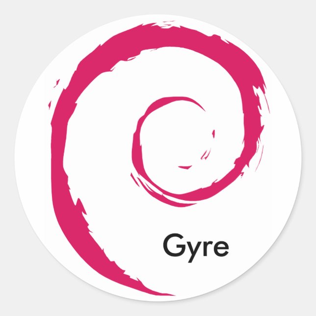 Pegatina Redonda Gran Parche de Basura del Pacífico (Anverso)