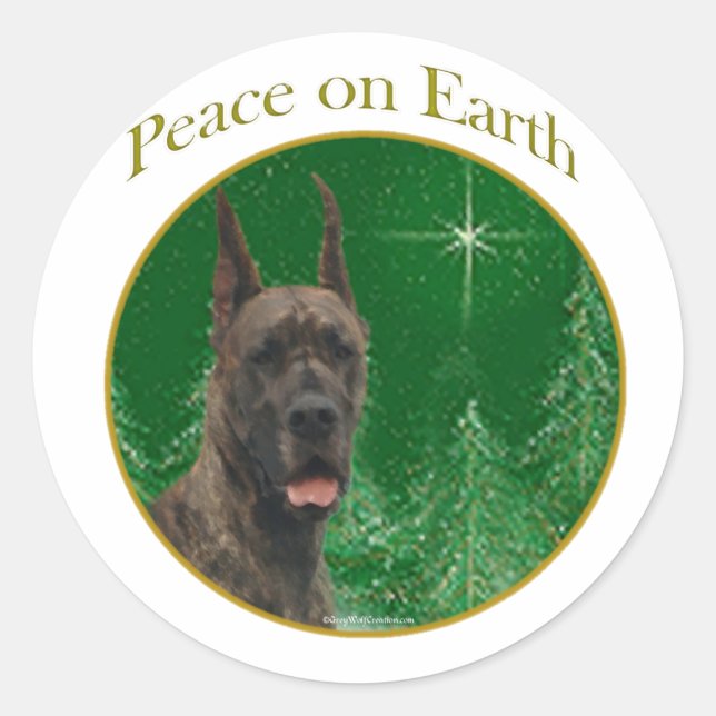 Pegatina Redonda Gran paz de Dane (Anverso)