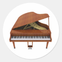 Gran Piano: Acabado de madera: Modelo 3D: