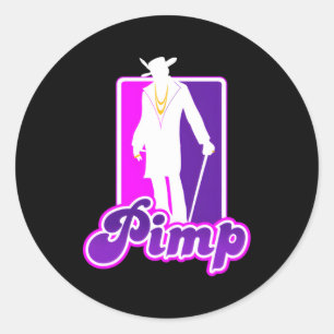 Pegatina Redonda Gran Pimp