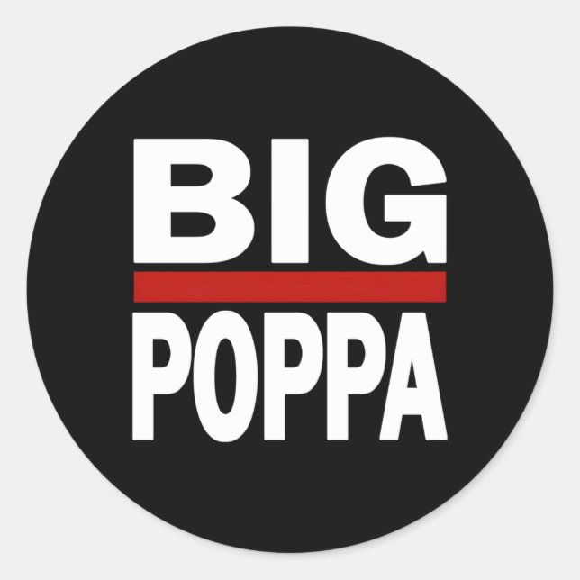 Pegatina Redonda Gran Poppa Hip Hop Dad Day (Anverso)
