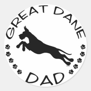 Pegatina Redonda Gran Salto Dane Dad