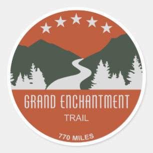 Pegatina Redonda Gran senda de encantamiento