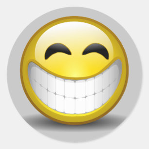 Pegatina Redonda Gran sonrisa