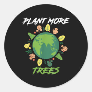 Pegatina Redonda Gran Tierra Día Mundial de la Tierra Día del Medio