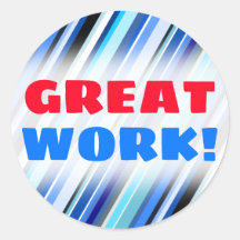 "¡GRAN TRABAJO!" + Varios matices de franjas azule