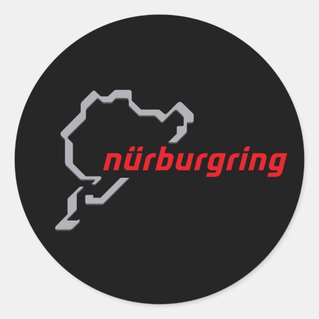 Pegatina Redonda Gran Turismo Nurburgring Nordschleif Gamer Driver (Anverso)