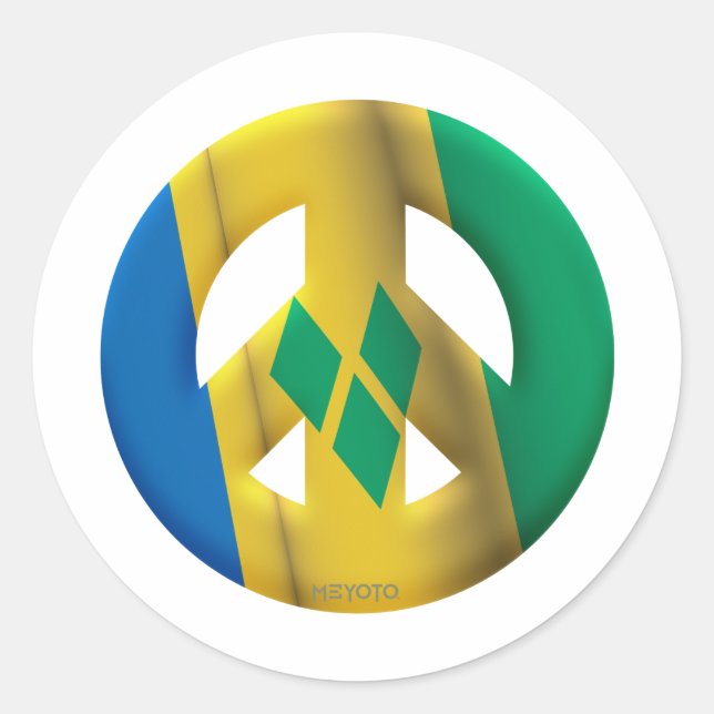 Pegatina Redonda Granadinas de San Vicente (Anverso)