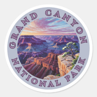 Pegatina Redonda Grand Canyon Lover National Park Love The Outdoors
