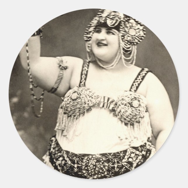 Pegatina Redonda Grande y hermoso (Anverso)