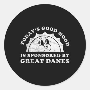 Pegatina Redonda Grandes Daneses O Gran Danés