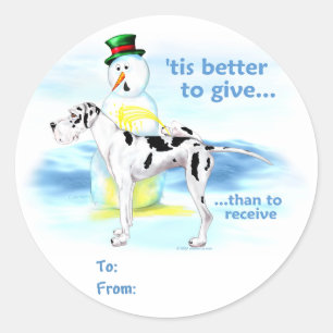 Pegatina Redonda Grandes etiquetas de regalo de Dane BTG Harlequin