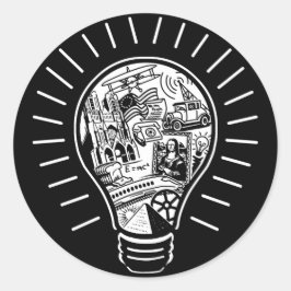 Pegatina Redonda Grandes ideas