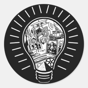 Pegatina Redonda Grandes ideas