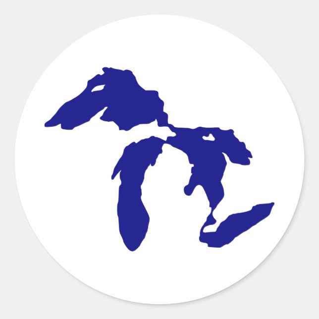 Pegatina Redonda Grandes Lagos (Anverso)